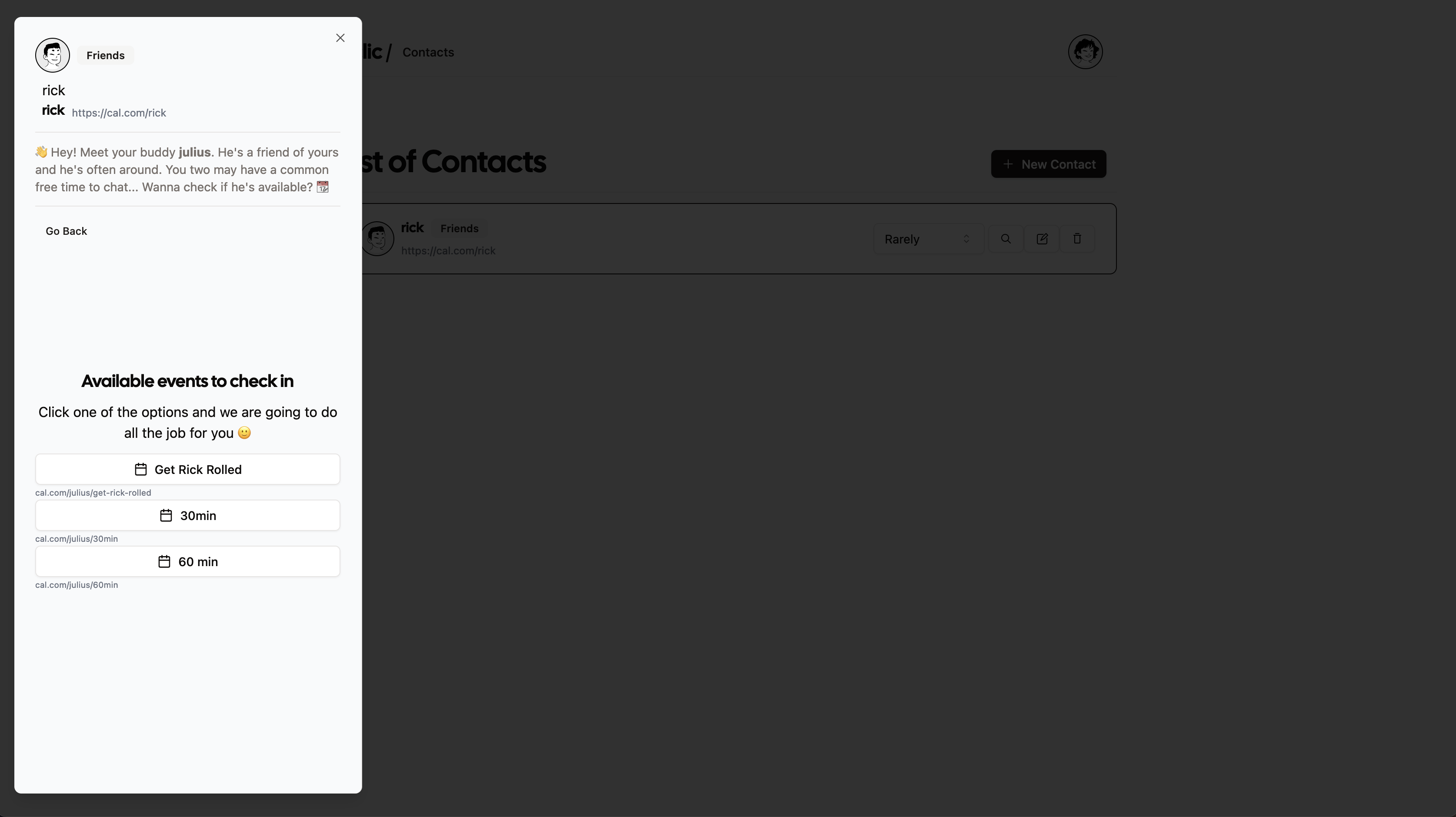 Screenshot of app Clic